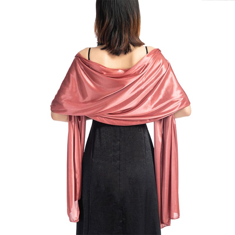 200x70cm mujer imitación seda pura bufanda capa Color sólido largo chal envoltura para boda banquete Vintage accesorios para baile de graduación