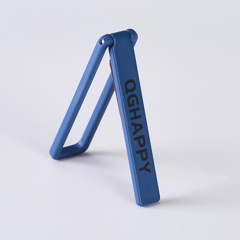Ultra Thin Foldable Mobile Phone Holder Bracket Magnetic Metal Alloy Desktop Cell Phone Stands Universal Phone Support Kickstand: dark blue