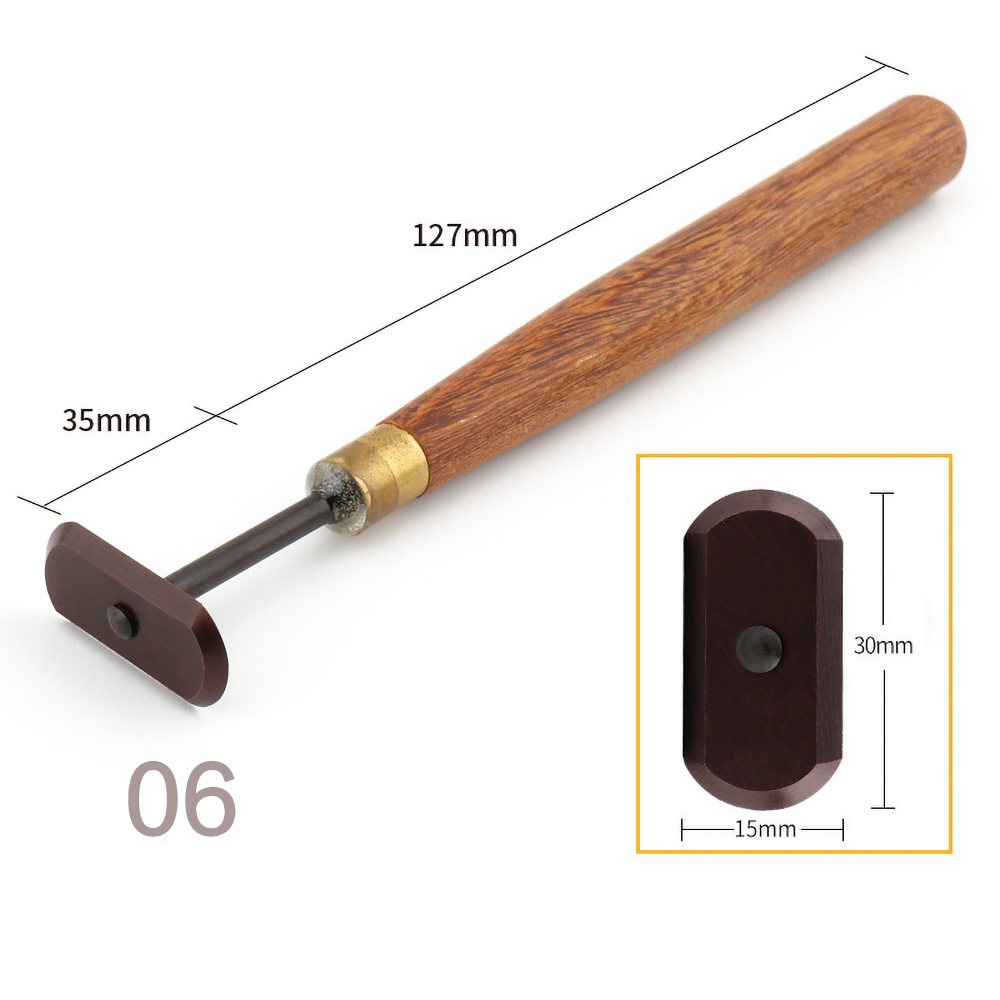 Herramientas de cerámica de caoba de , cuchillo de acero de tungsteno, escultura de arcilla con mango de madera, herramienta práctica de recorte, arte DIY: 06