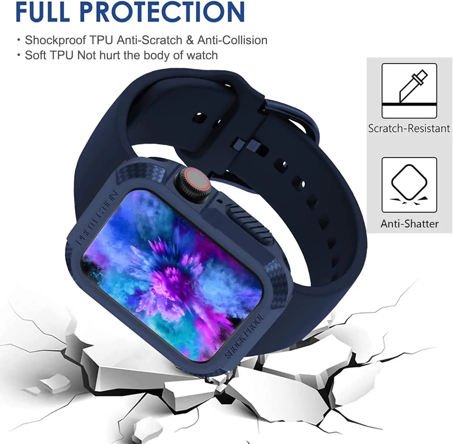 Cover voor Apple Watch Case 44mm 40mm 45mm 41mm 42mm 46mm Iwatch Accessorie TPU Screen Protector Apple Watch Series 10 9 8 7 6 Se