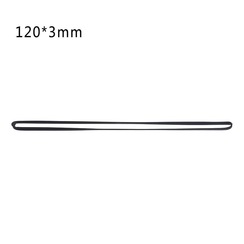 3mm brede platte aandrijfriemen voor draaitafels, rubberen riemen ter vervanging van lp-vinylplatenspelers, walkman-phono-draaitafels met riemaandrijving: N