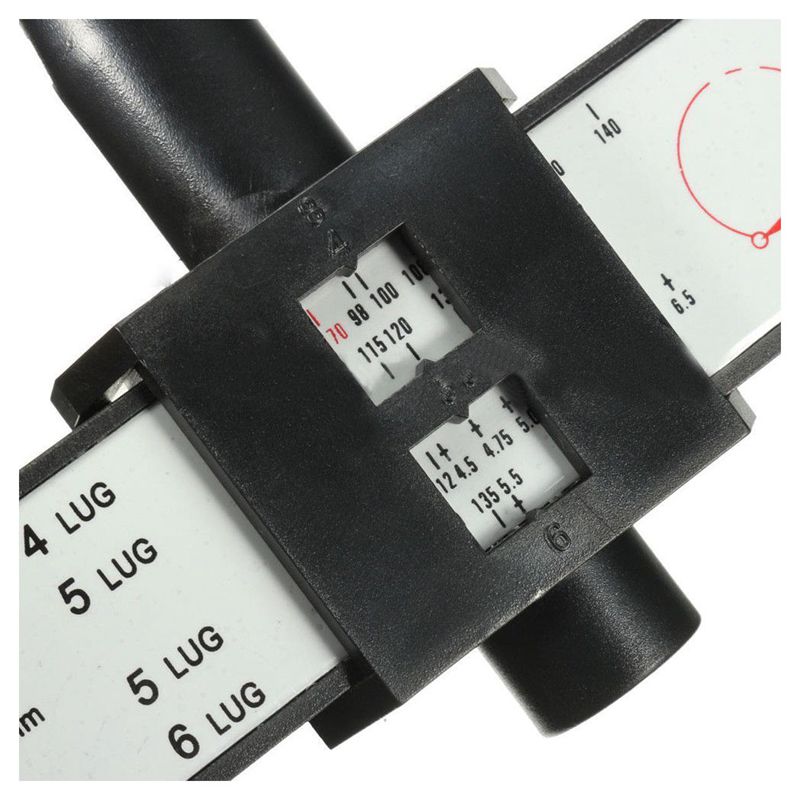 PCD Gauge Ruler Rim Car Wheel Bolt Pattern Measuring Gauge Tool Hole 4 5 6 8 Lug