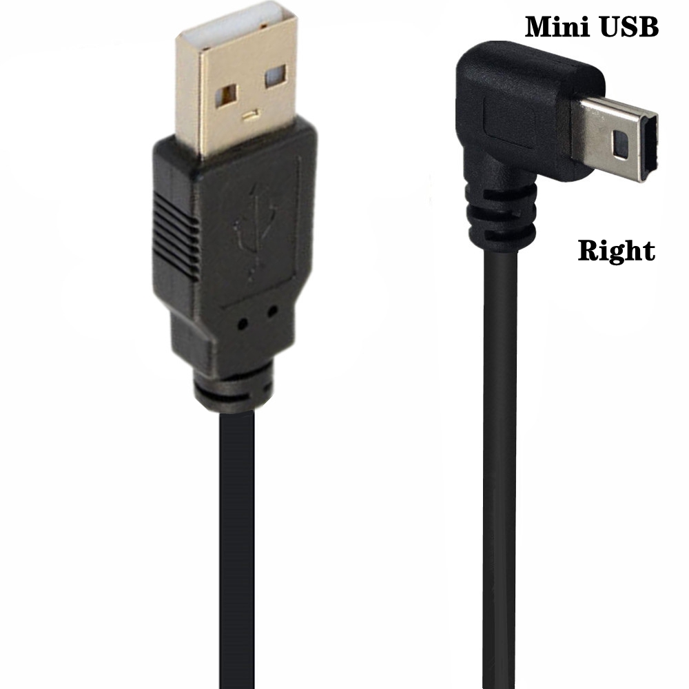Micro USB/Mini USB 5-pins mannelijke naar USB mannelijke adapter, 90 graden dubbele bocht (omhoog/omlaag/links/rechts), korte kabel 25CM/1M/3M/5M: groen / 8m