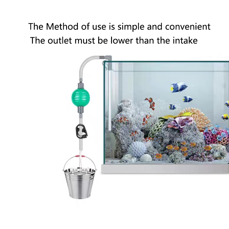 Changeur d'eau pour Aquarium, pompe à Air, outils de nettoyage, nettoyeur de gravier d'aquarium, pompe à Siphon sous vide avec buse de filtre