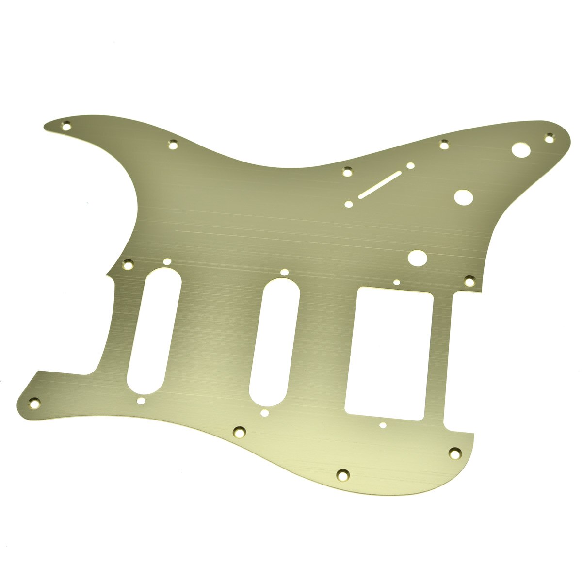KAISH – Pickguard en aluminium anodisé, 11 trous, métal, Style moderne, ST Strat HSS, pour garde-boue américain/mexicain: Or