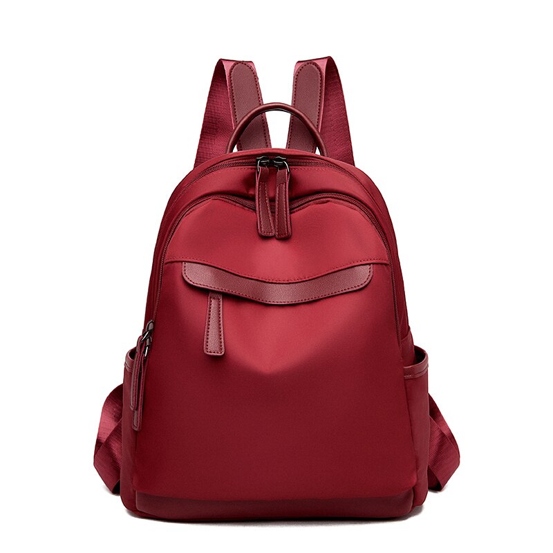 Zaino da donna zaino da scuola versatile da viaggio Oxford di grande capacità per il tempo libero da donna: Red Small