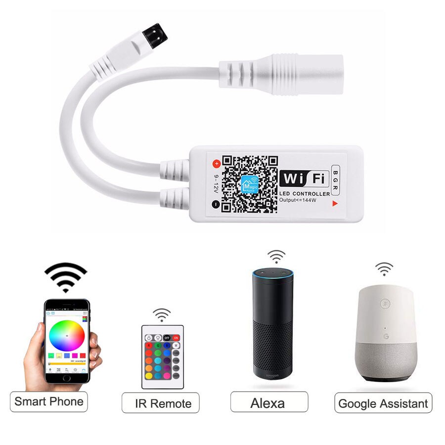 RGB LED Strip Light SMD 2835 5M Waterproof RGB Tape DC12V Ribbon diode led Strips Light Flexible Stripe Lamp IR WIFI Controller