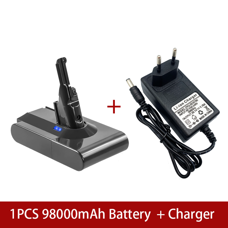 per Dyson V8 sostituzione batteria aspirapolvere portatile da pavimento 21.6V 98000mAh caricabatterie senza fili per batterie Li-ione ricaricabile: 98000mah caricabatterie