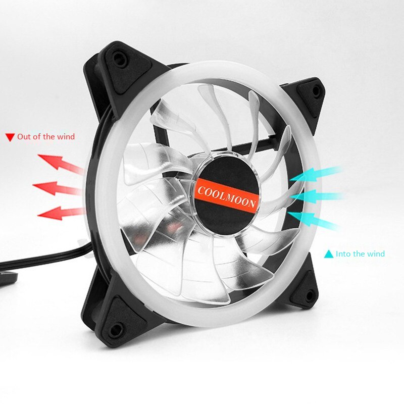 Computer Case PC Cooling Fan LED 120mm Quiet Computer Cooling Fan Cooler for CPU