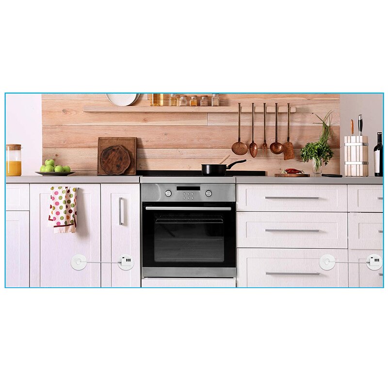 2 Stuks Koelkast Lock Koelkast Lock Vriezer Deurslot Lijm Codeslot Koelkast Safety Lock Bestand Ladeblokkering