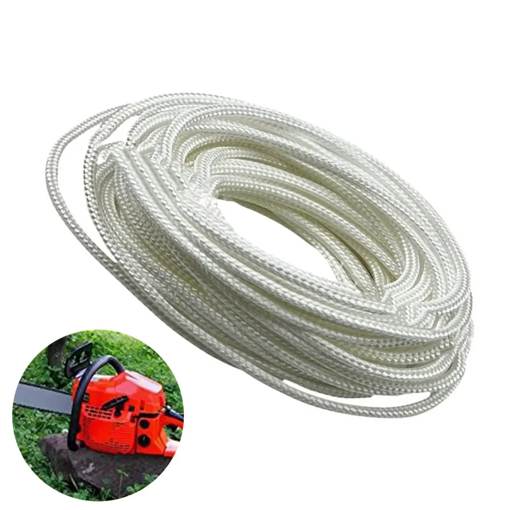 Cortacésped línea de arranque cuerda Manual Nylon 2,5mm/3mm/3,5mm/4mm 2/4/5/10M 2M/4M/5M/10M cable motor para cortacésped blanco