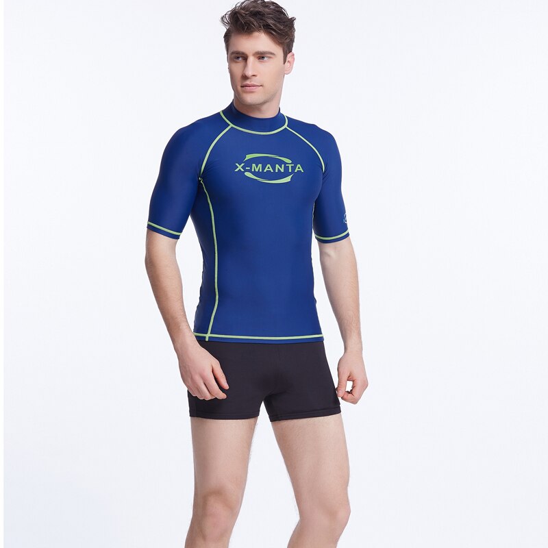 Mufeng Damen Badeanzug Kurzarm - Sport Schwimmanzug Mit Reißverschluss