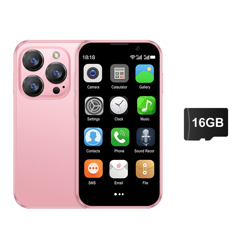SERVO-Mini-Smartphone, 3,0-Zoll-HD-Anzeige, Android 9.0-praktisch, 2 GB + 16 GB, Gesicht-Entriegelung, 3G-Mobilfunk-GPS, kleine Smartphones: Gelb