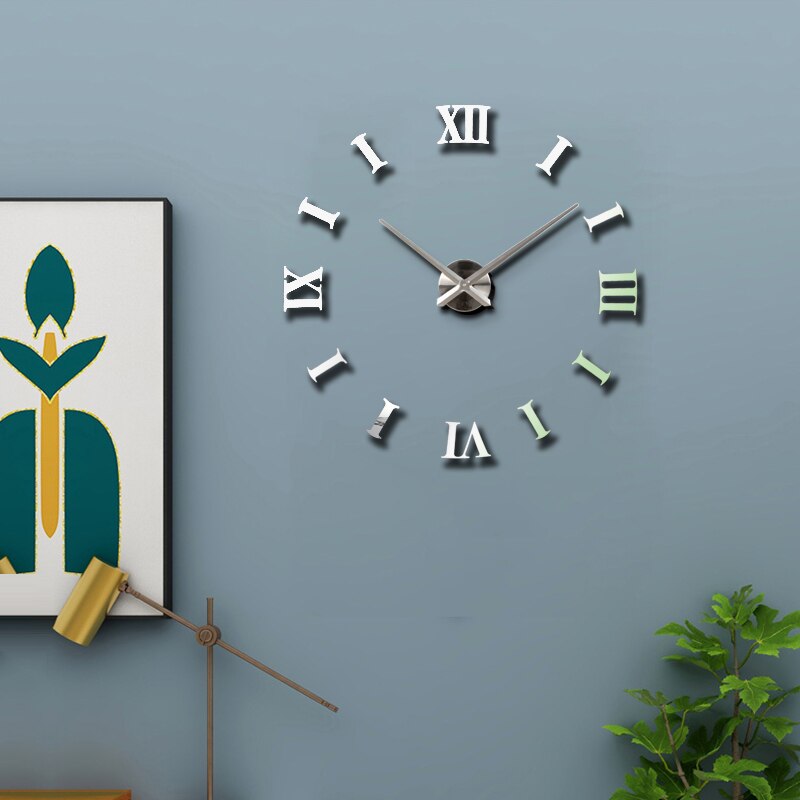2022 Home decoration big 27/47inch mirror wall clock modern 3D DIY large decorative wall clock watch wall unique