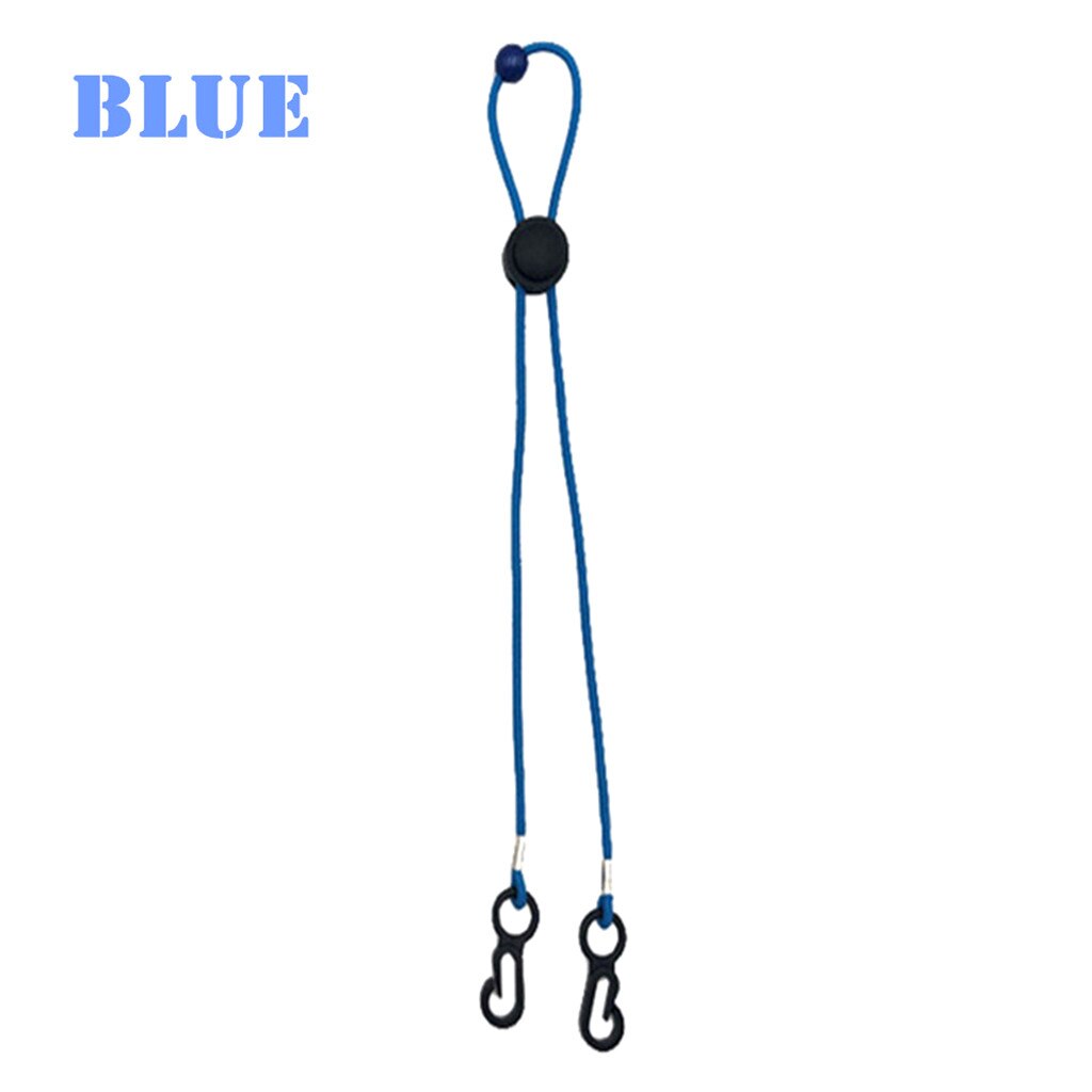 Justerbar ansigtsmaske lanyard handy mascarilla praktisk luftforurening sikkerhedsmaske hvile- og øreholder reb маскировать #m: Blå
