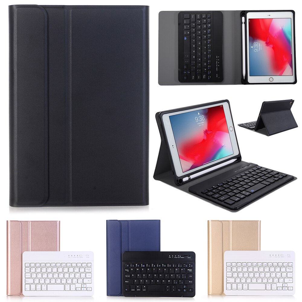 Bluetooth Wireless Keyboard Case Voor Ipad Mini 5 7.9 ''Cover Met Potlood Houder Puleather Case Keyboard Cover Voor mini 5