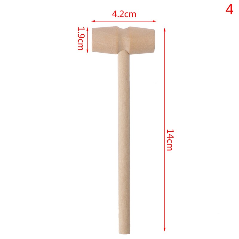 1Pcs Houten Hamer Mallet Carving Tool Lederen Craft Sieraden Maken Hamer Tool: 4