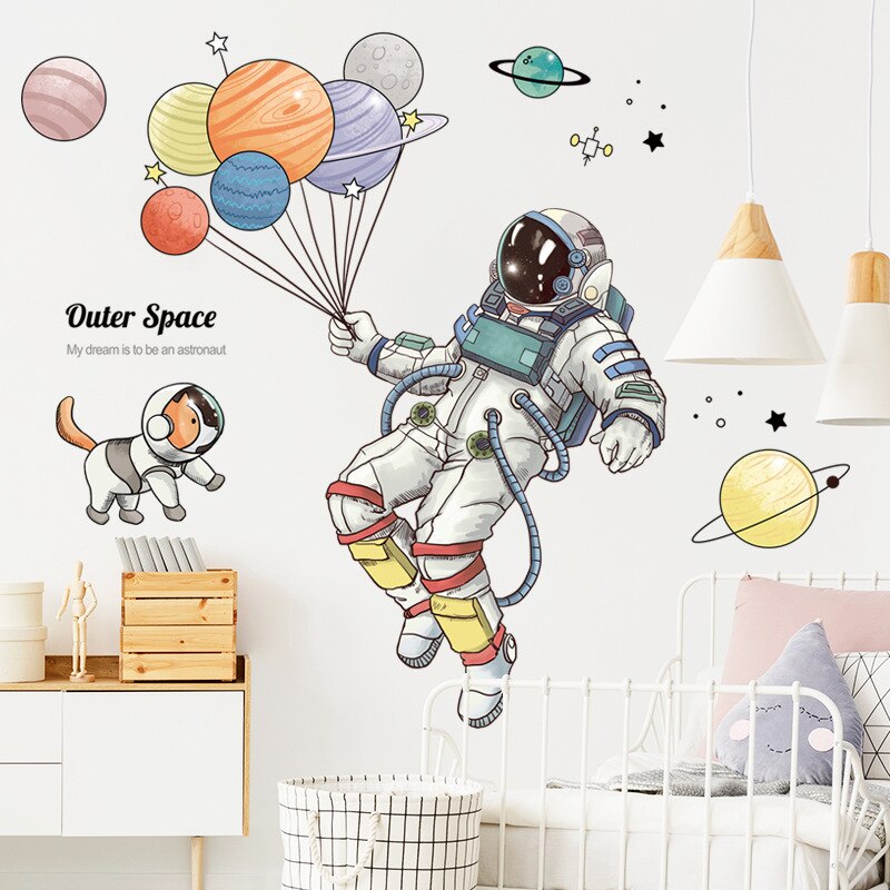 Espace cercle mural - Astronaute - Rose - Cercle mural intérieur - Décoration murale Espace cercle mural - Astronaute - Rose - Cercle mural intérieur - Décoration murale