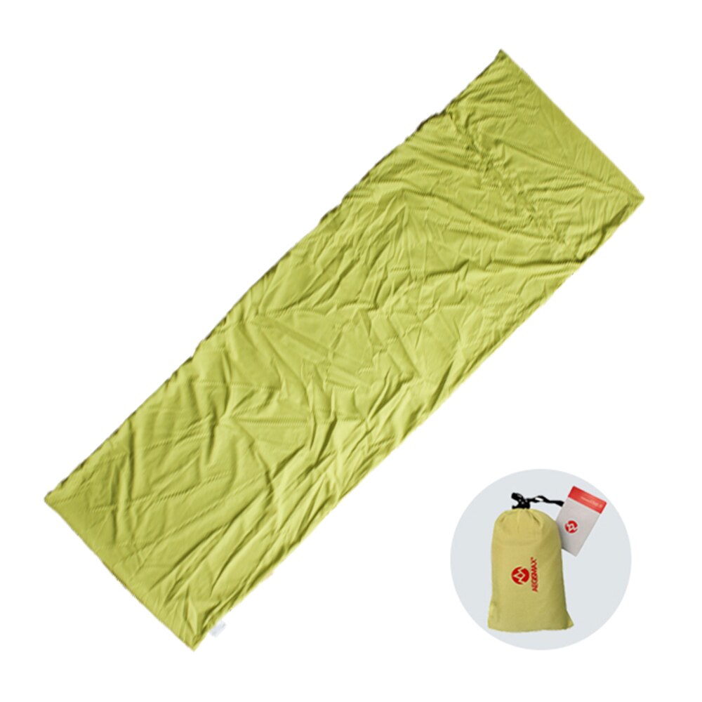 Aegismax udendørs camping ultra-let bærbar sovepose konvolut type sovepose liner vedhæftet fil: Gul