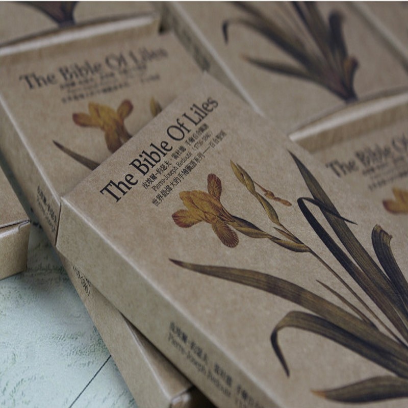 1pack Vintage postcard flower series card Post office mail stationery supplies Christmas goods 14.5*10.5CM