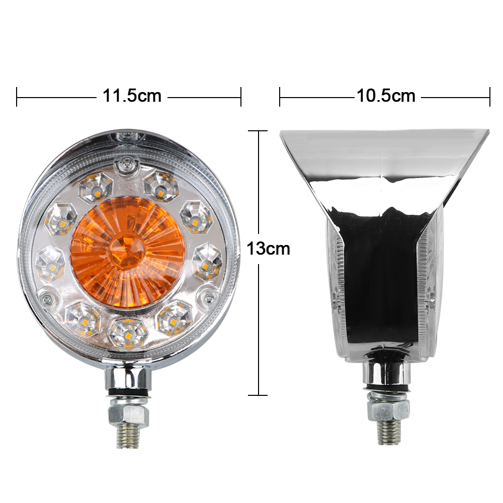 Luces LED intermitentes para camiones, coches, remolques, tractores, autobuses, barcos, 24V, luz de parada de doble cara, luces de indicador lateral rojo/amarillo