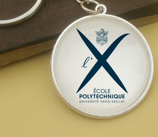 Europese Brittannië Engels Hoger University Wereldberoemde Universiteiten College Sleutelhanger Badge Souvenir Classic Wereld: Paris Polytechnique