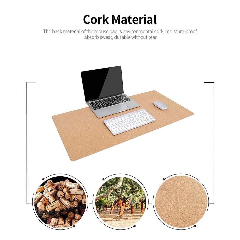Extra Large Gaming Mouse Pad Double-Sided PU Leather Desk Mat Keyboard Pad Waterproof Dustproof Computer Mousepad for Game Offic