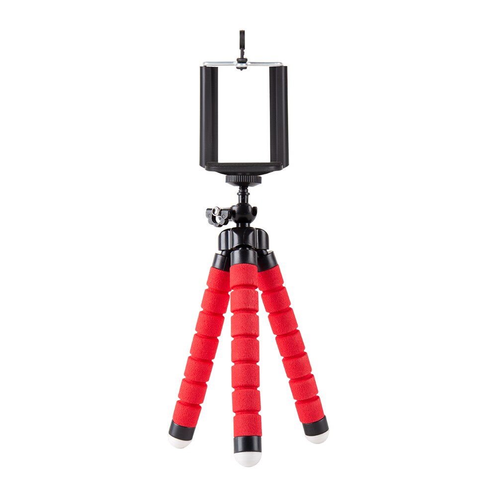 Synzzur Statief Telefoon Clip Stand Universal Mini Flexibele Spons 0 Ctopus Statief Met Telefoon Clip Voor Telefoon Camera Statief: Rood