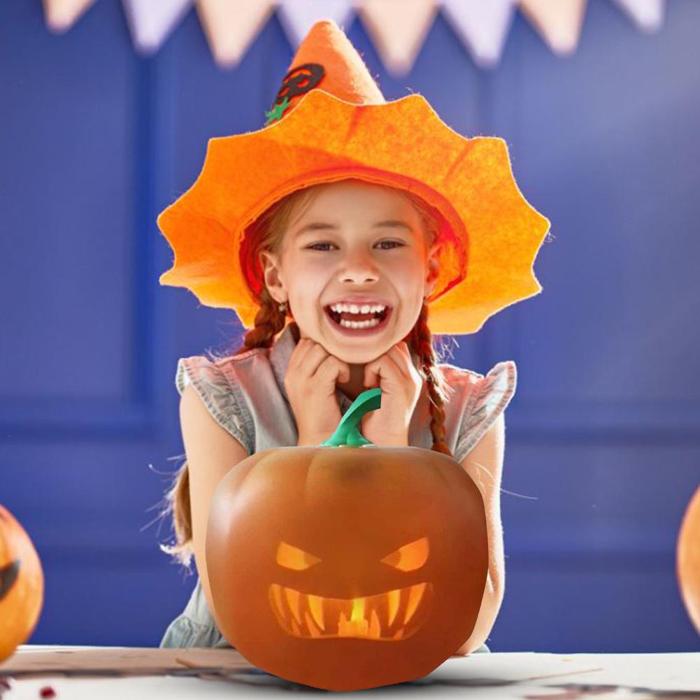 Halloween Flash Talking Animated LED Pumpkin Projection Lamp for Halloween Home Party Pumpkin Lantern Home Decor Props