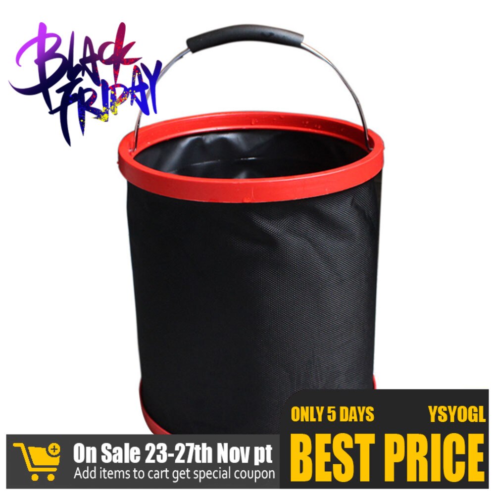 Portable Folding Bucket Car Cleaning Bucket Outdoor Camping Fishing Water Bucket Car Storage Container Washing Tools