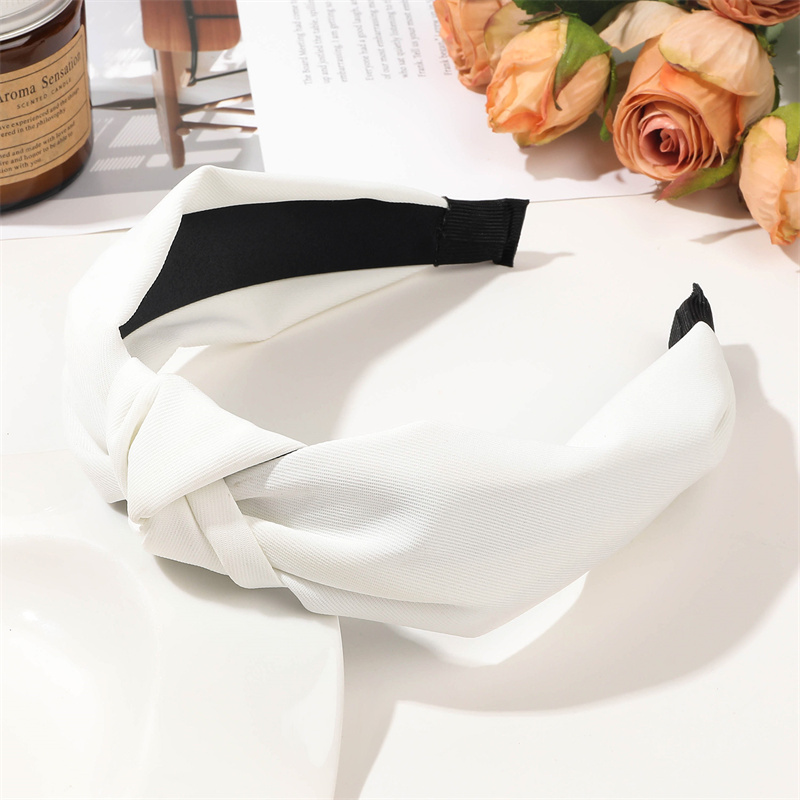 Minimalistische dameshoofdbanden Effen keperstof Geknoopte haarbanden voor dames Meisjes Casual winkelen Reizen Hoofddekselaccessoires