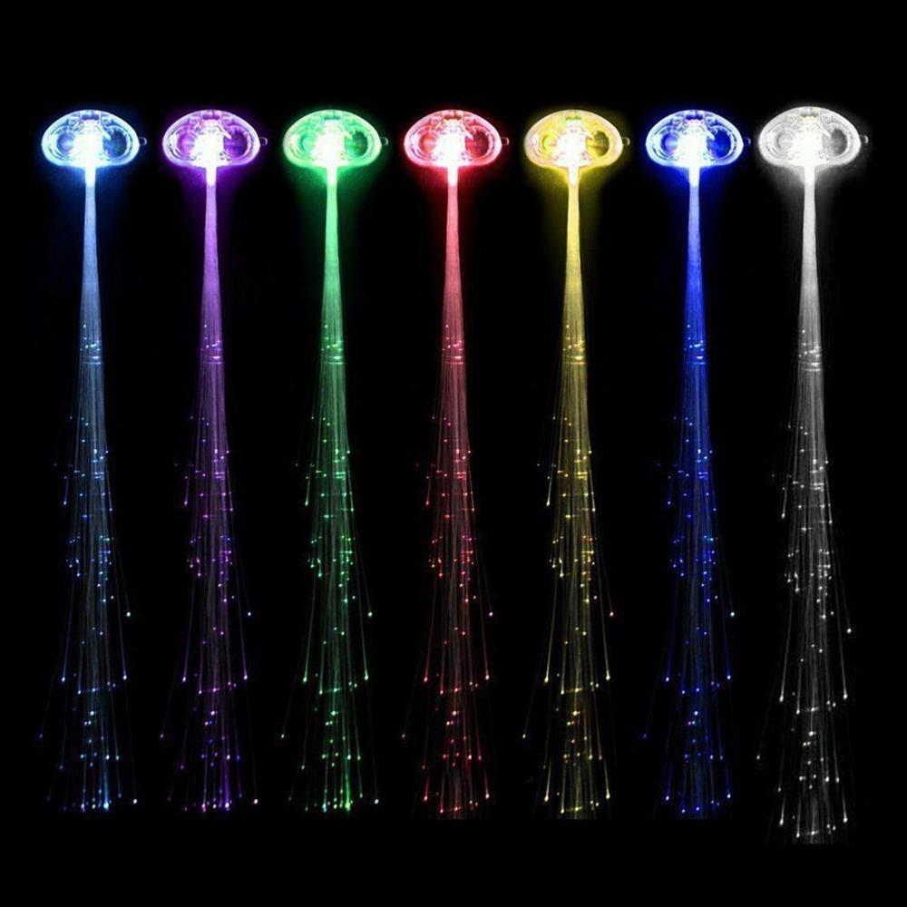 B-Led Party Bruiloft Decoratie LED Haar Clip Light-Emitting Glasvezel Draad Haarspeld Lichtgevende Zijde Vlechten Styling tool