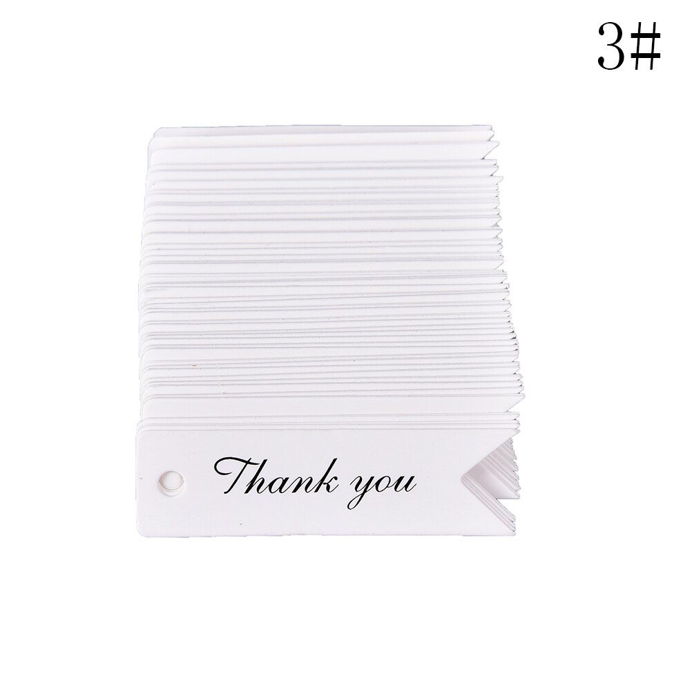 100 pièces "merci" "Fait Main" Kraft étiquettes Étiquette Volante En Papier Pour Artisanat Papier Étiquette fournitures de fête étiquettes De Vêtement: 3