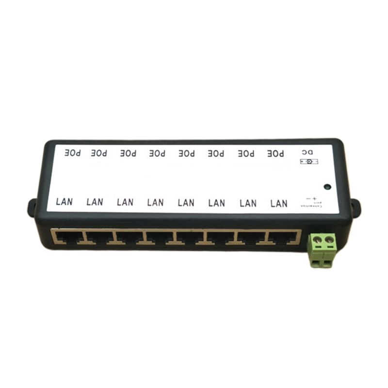 8 Ports POE Injector POE Splitter for CCTV Network POE Camera Power Over Ethernet IEEE802.3af
