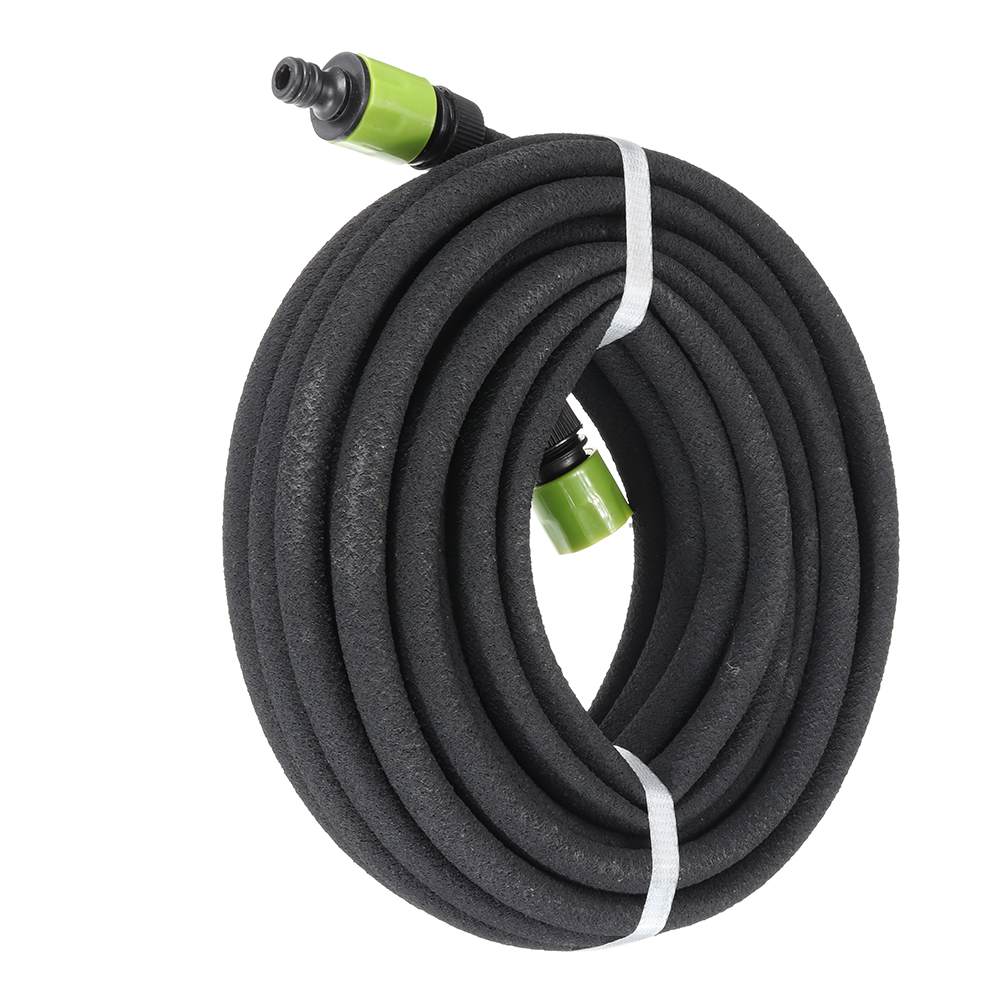 15m Black Porous Irrigation Soaker Hose Expandable Flexible Watering Dripper Tubing Pipe Garden Lawn plant Irrigation Tool