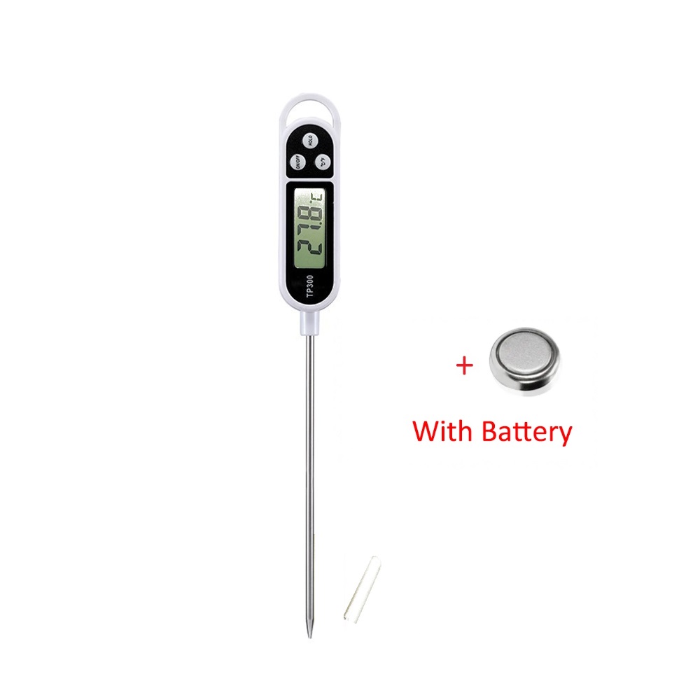 Digitale keukenthermometer met batterij Vlees Water Melk Koken Voedsel Koffie Temp Sonde Thermometer BBQ Oven Barbecue Testtool: Default Title