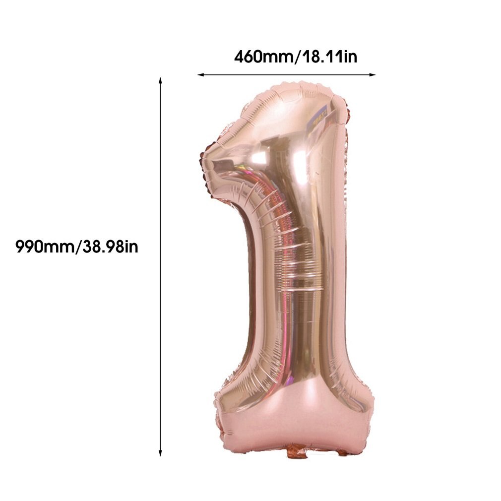 40 Inch Big Size Number Aluminum Foil Balloons Wedding Birthday Party Decor Rose Gold Balloon Supplies Number Inflatable Toys