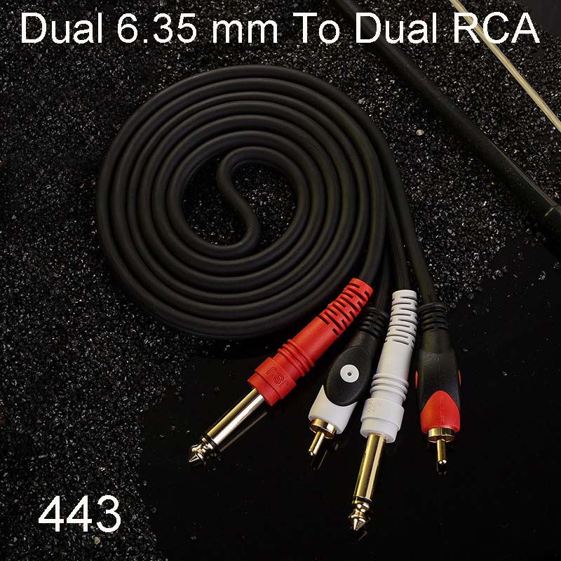 3.5mm To Dual 1/4" Mono Y Cable - 3ft Stereo Splitter For Guitars, Keyboards & More