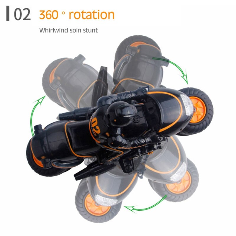 360 Rotating Drift High Speed Climbing Motor Toys Remote Control Motorcycle Car Toys 2.4G RC Stunt Motorcycle