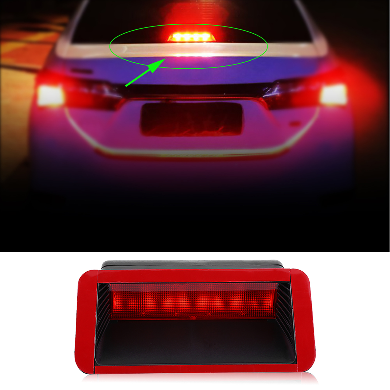 Luces de freno Rojas traseras universales para coche, 12V, 5led, luz de parada, luz trasera de carga para camión, iluminación de seguridad, lámparas de advertencia,