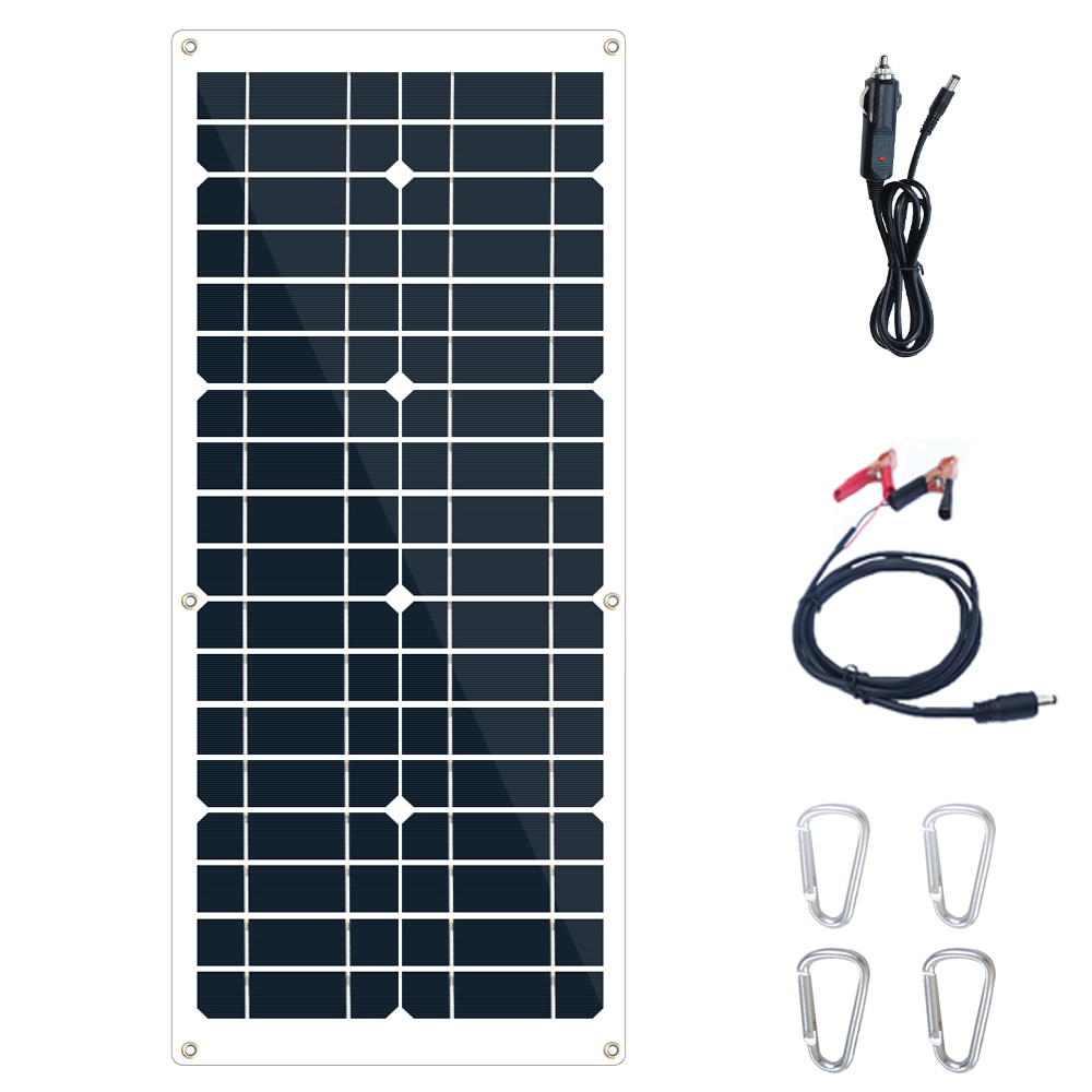 100w Flexible Solar Panel 12v mono Solar cell charger 5v usb for mobilephone Outdoor Cycling Climbing Hiking Camping 12v Battery