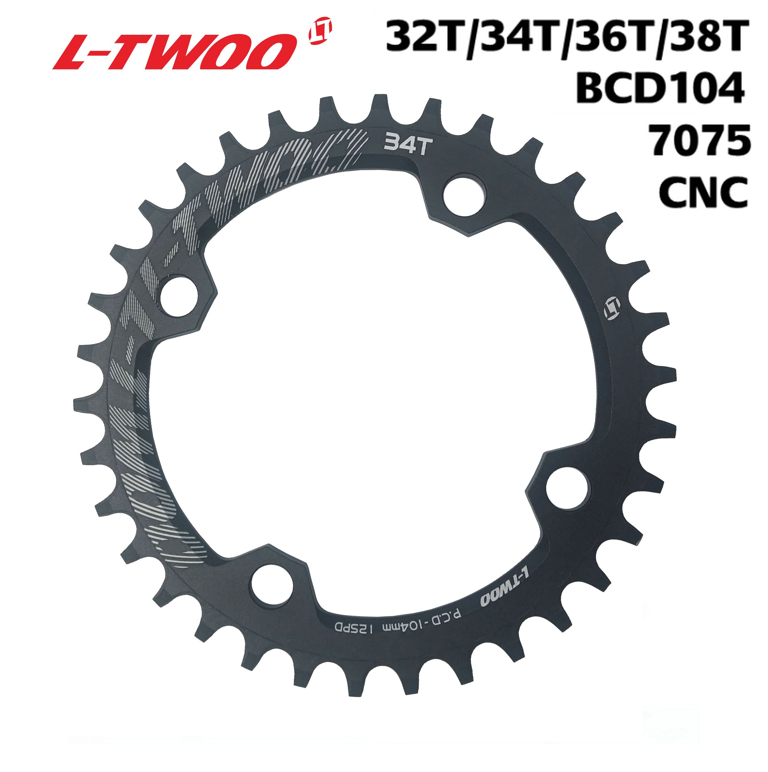 LTWOO Round Narrow Wide Chainrings MTB Mountain bike bicycle 104BCD 32T 34T 36T 38T crankset Tooth plate Parts hard-wearing