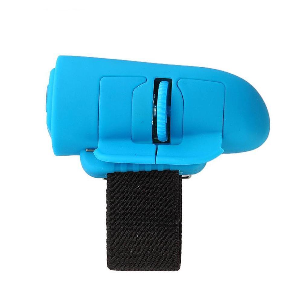 Portable Mini Finger Mouse 2.4GHz USB Wireless Optical Lazy Mouse 1200Dpi Desktop For PC Rings Finger Laptop U2V2: blue