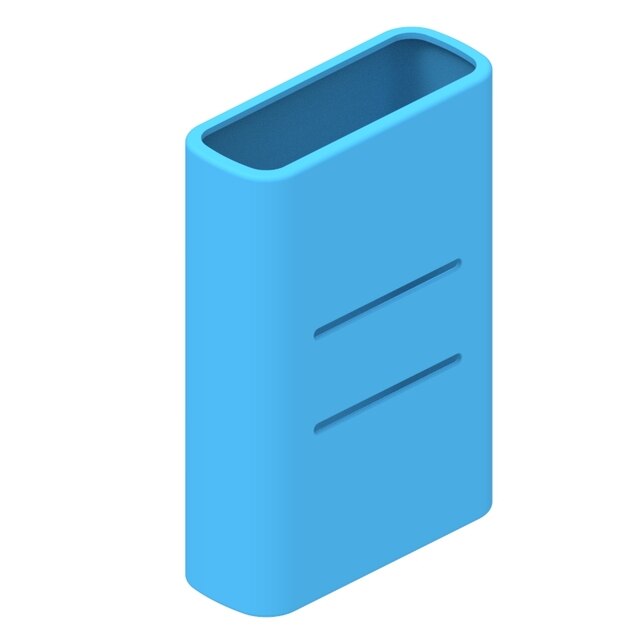 Soft silicon case for Xiaomi Power Bank 10000mAh PB1022ZM Pocket Version Mini 3 out 2 in Powerbank 10000 Portable Charger case: Blue