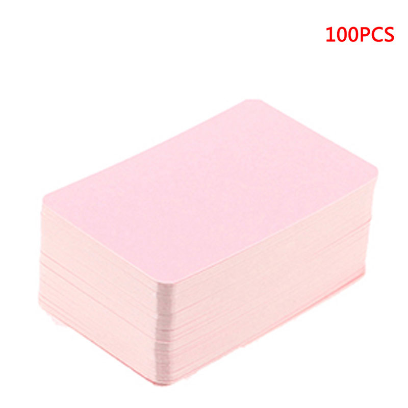 100Pcs Leere Spielkarte Hard Papier Karton DIY Postkarte Handgemachte Tapete Nachricht Für Bord Spiel: Rosa