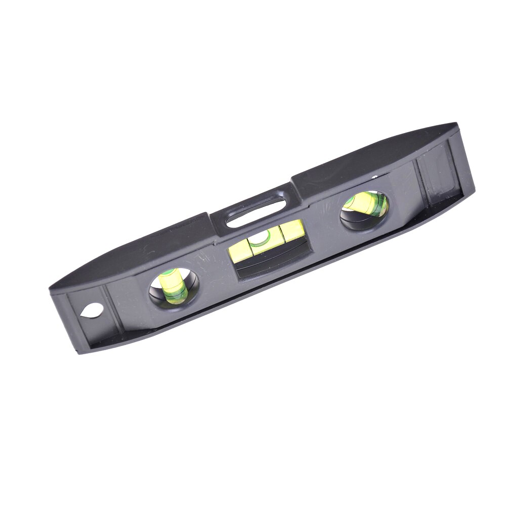 Level Measure Tools Black Plastic Spirit Level Ruler Magnet Bubble Plumber Measurement Tool Spirit Level Torpedo