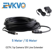 DC12V Power Verlengkabel 2.1*5.5Mm Connector Man-vrouw Voor Cctv Security Camera Zwarte Kleur 16.5 Voeten 5M 10M Power Kabel