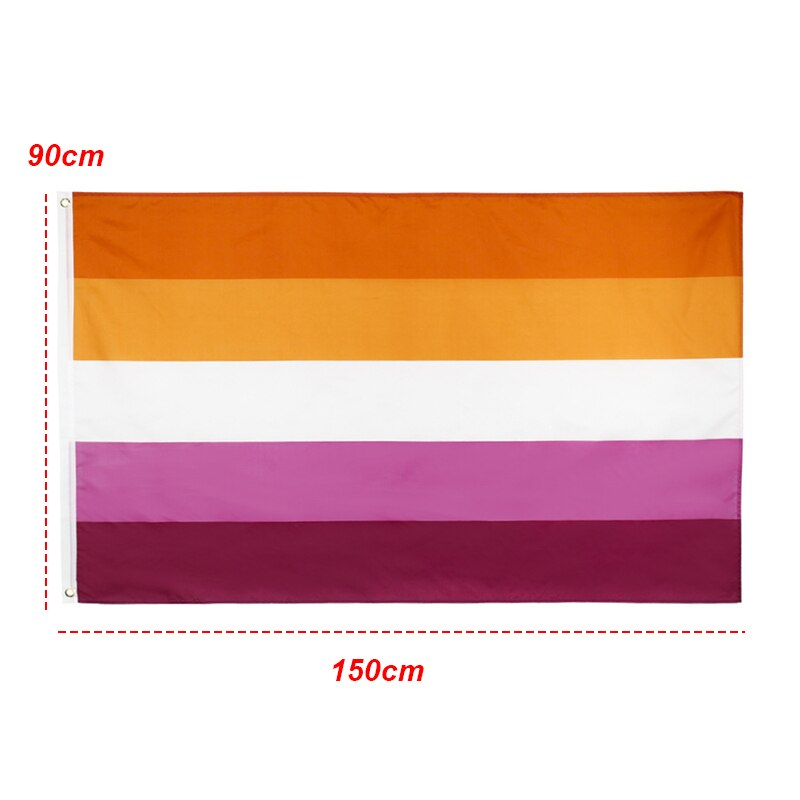 Urijk 90x150cm Sunset Lesbian Pride Flag