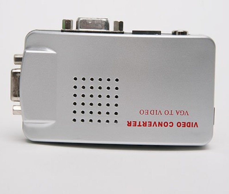 PC VGA to TV AV, RCA, S-Video Converter Adapter Box Computer Laptop VGA Output to RCA AV Input TV Switch Box