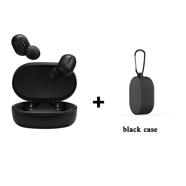 Origina Xiaomi Redmi AirDots 2 In Ear Bluetooth 5.0 Wireless Earphones With Mic Handsfree Earbuds AI Control AirDots Pro 2S 2 SE: add black case
